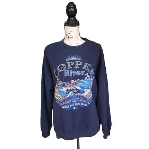 Vintage 90's Y2k Graphic‎ Sweatshirt Copper River Imperial Stout Shirt Large